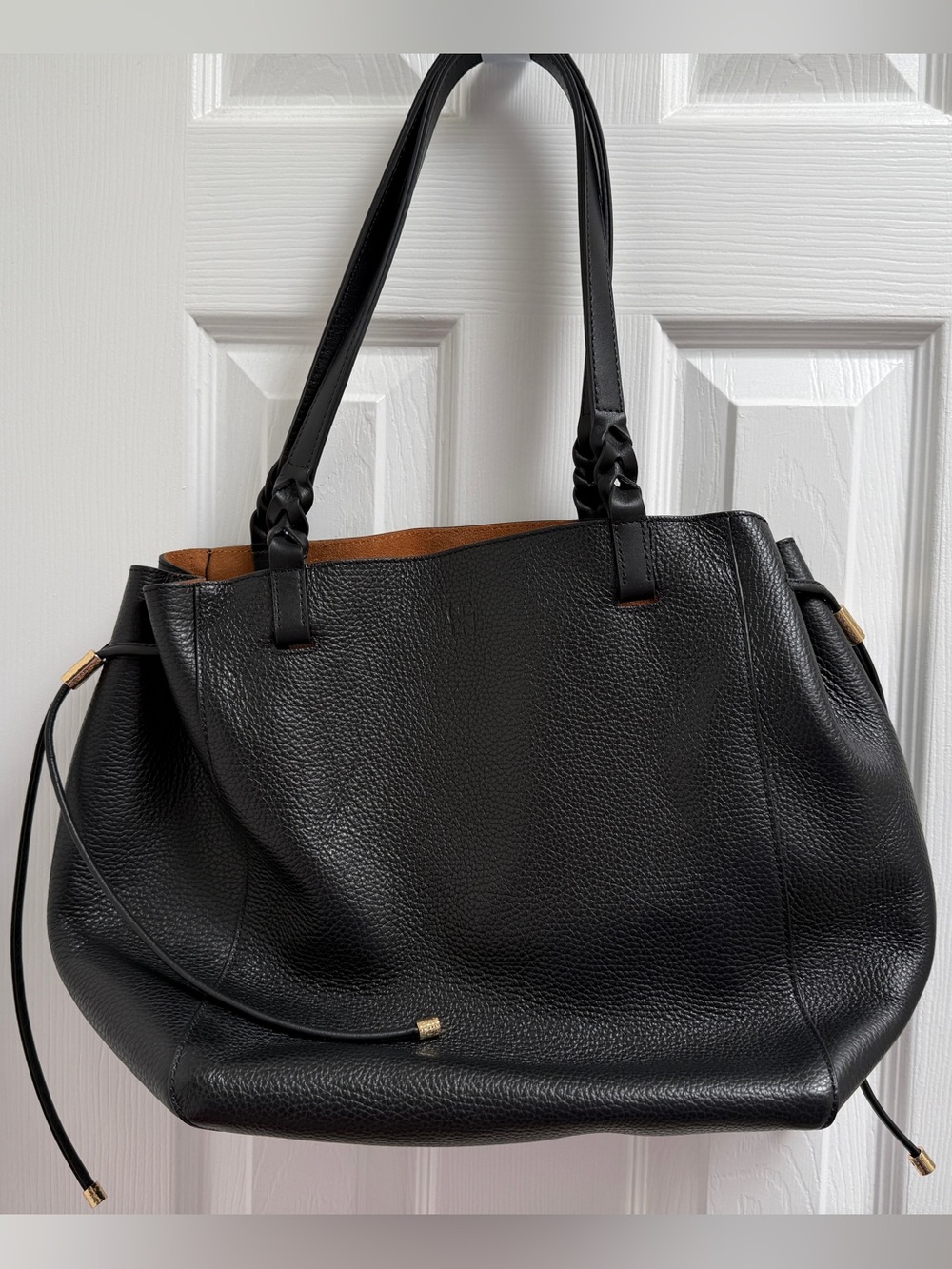 Ulla Johnson Alma Everyday Tote Noir Black Leather NWT with Dust Bag